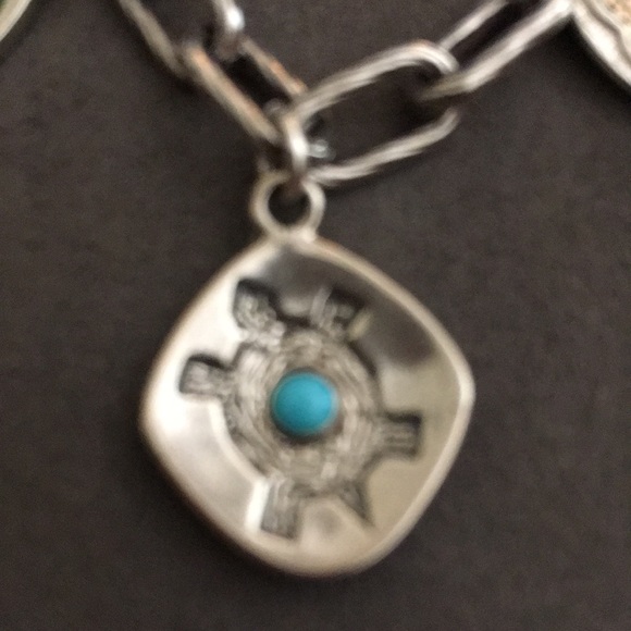 RELIOS 8 inch Sterling silver bracelet  five charms so beautiful C - Picture 4 of 11